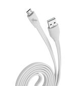 Дата-кабель USB-MicroUSB 1.0м. OLMIO белый плоский 2.1А 038657