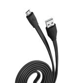 Дата-кабель USB-MicroUSB 1.0м. OLMIO черный плоский 2.1А 038658
