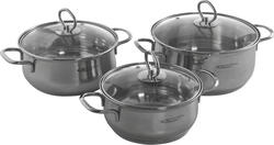Набор посуды 6пр. КАТУНЬ Лира KT-CP-001 (1,6л+2,2л+3,2л)