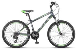 Велосипед 24" STELS Navigator 400V рост 12", 18ск., серый/зелёный
