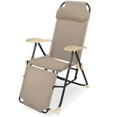 Кресло-шезлонг Nika К3/ПС с подножкой песочный