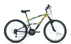Велосипед 26" ALTAIR MTB FS 1.0 двухподвес, рост 16", 18ск., бежевый/чёрный