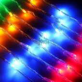 Гирлянда эл. Сноу Бум Водопад 192LED 1.2*2м. 8 нитей мультцвет 8реж. прозр.провод 382-022