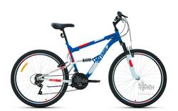 Велосипед 26" ALTAIR MTB FS 1.0 двухподвес, рост 16", 18ск. синий/красный