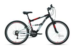 Велосипед 26" ALTAIR MTB FS 1.0 двухподвес, рост 16", 18ск., чёрный/красный
