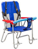 Кресло велосип.детское JL-190 стальной каркас, ремни, спинка и подушка синтетич., синее