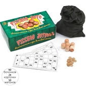 *Лото Русское в коробке, бочонки дерево Россия 004-07 1591610
