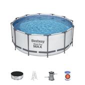 Бассейн каркасный BESTWAY 56420 Steel Pro Max 366*122см., 10250л., фильтр-насос, лестница, тент