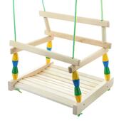 Качели подвесные деревянные "Волна" цветные вставки 2306081