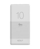 Внешний аккумулятор 10 000mAh Perfeo GOLF G80 + Кабель Micro usb, Lighting /Out USB 1 А, 2.1A, White