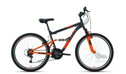 Велосипед 26" ALTAIR MTB FS 1.0 двухподвес, рост 16", 18ск., т.серый/оранжевый