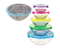 Набор салатников с крыш. 5шт. стекло Mallony 0,15/0,2/0,36/0,5/0,9л. 7177