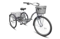 Велосипед 26" STELS Energy-VI 3 колеса, 6 ск., 2 корзины, хром 17"