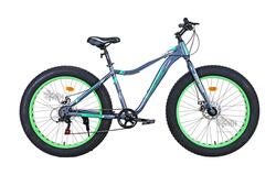 Велосипед 26" AVENGER С262D FatBike рост 17,5", 7ск., покрышка 26"x4", серый/зелёный