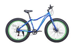 Велосипед 26" AVENGER С262D FatBike рост 17,5", 7ск., покрышка 26"x4", синий/зелёный неон