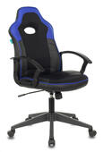 Кресло игровое Zombie VIKING-11 чёрный/синий, искусств.кожа 1192512