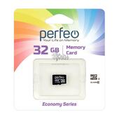 Карта памяти micro SD 32Gb Perfeo Class 10 economy series без адаптера