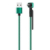 Дата-кабель USB-8pin 1.2м OLMIO STAND 2,1А текстил. оплетка серый