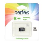Карта памяти micro SD 8Gb Perfeo Class 10 economy series без адартера