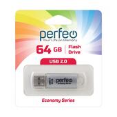 USB накопитель 64Gb Perfeo E01 Silver economy series