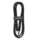 Дата-кабель USB-8pin 1.0м. Perfeo силикон чёрн. (I4318)