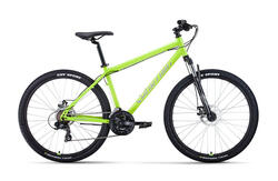 Велосипед 27,5" FORWARD Sporting 2.2 D рост 17", 21ск., ярко-зелёный/серебристый