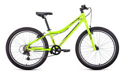 Велосипед 24" FORWARD Titan 1.0 рост 12", 6ск., ярко-зелёный/тёмно-серый
