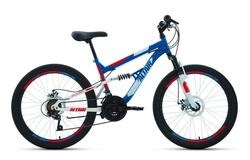 Велосипед 24" ALTAIR MTB FS D двухподвес, рост 15", 18ск. синий/красный