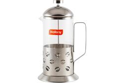 Чайник заварочный френч-пресс 1,0л. Mallony Caffe стекло/металл 950081
