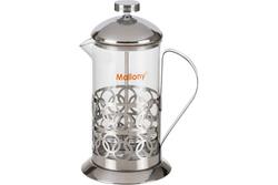 Чайник заварочный френч-пресс 0,6л. Mallony Олимпия стекло/металл 950137