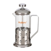 Чайник заварочный френч-пресс 0,35л. Mallony Caffe стекло/металл 950145