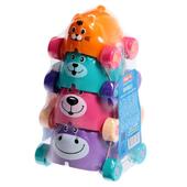 *Пирамидка 4 машинки-игрушки "Зверята-акробаты" Стеллар 01933