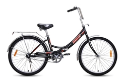 Велосипед 24" Black Aqua Street Beat 141 складная рама, рост 16", чёрный/красный