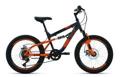 Велосипед 20" ALTAIR MTB FS D двухподвес, рост 14", 6ск., т.серый/оранжевый
