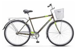 Велосипед 28" STELS Navigator-300 C мужск.рама +корзина, рост 20", оливковый