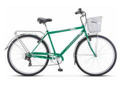 Велосипед 28" STELS Navigator-350 V мужск.рама +корзина, рост 20", зелёный