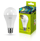 Лампа светодиодная Ergolux LED-A65-20W- E27 3000K груша