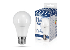 Лампа светодиодная Ergolux LED-A60-11W- E27 6000K груша