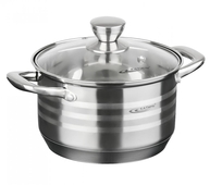 Кастрюля 4,5л. Элис КТ16-D-22 стекл.крышка, подходит д/индукции