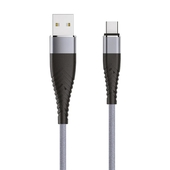 Дата-кабель USB-Tupe-C 1.2м. OLMIO Solid титан 2.4A
