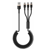 Дата-кабель USB-MicroUSB/lightning/tipeC OLMIO SPRING 3.0A