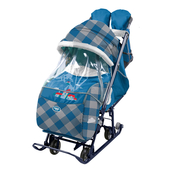 Санки-коляска Ника детям НД7-4/4 капри в клетку