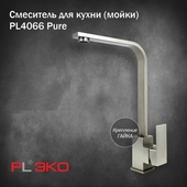 Смеситель д/кухни PL ЭКО PL 4066 высокий излив серебро