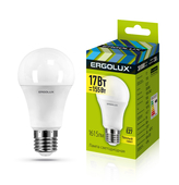 Лампа светодиодная Ergolux LED-A60-17W- E27 3000K груша
