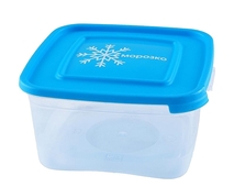 Контейнер пищевой 1,0л. пластик, квадрат. Полемербыт 67006