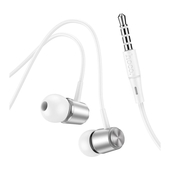 Наушники с микрофоном Внутриканальные Hoco M108 Spring Silver