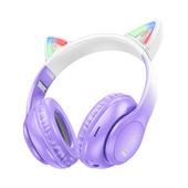 Наушники накладные беспроводные с микр. Hoco W42 Cat Purple