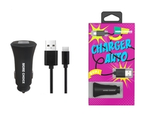 АЗУ 2400mAh More choice 2USB+ кабель Type-C AC23a Black