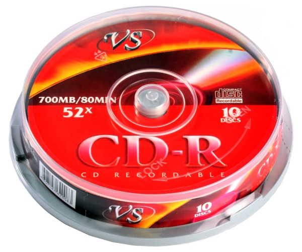 Характеристики Диск VS CD-R 80 52x/10 cake, описание, фотографии
