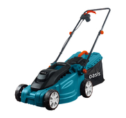 Газонокосилка электрич. OASIS GE-140 (1,4кВт, травосбор.пласт. 40л., шир.скаш. 36см)